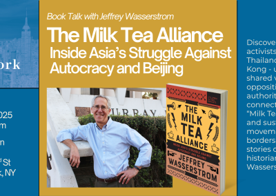 New York – Book Talk with Jeffrey Wasserstrom