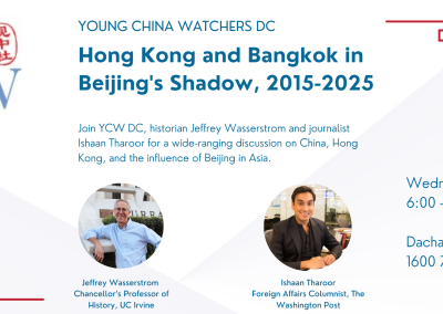 DC – Hong Kong and Bangkok in Beijing’s Shadow, 2015-2025