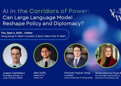 Hong Kong – AI in the Corridors of Power: Can Large Language Models Reshape Policy and Diplomacy?